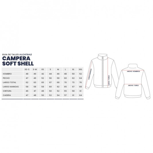 Campera Softshell Azul Alcatraz
