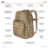 Mochila 5.11 Tactical Rush 24 Flat Dark Earth