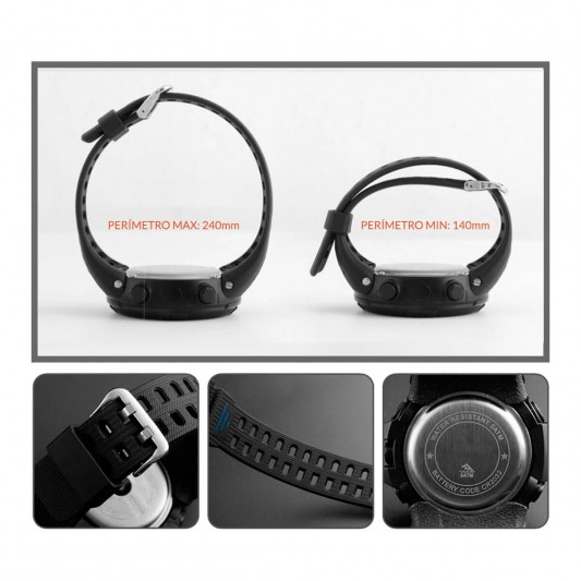 Reloj Hombre Alcatraz Tactico Crono Alarma...