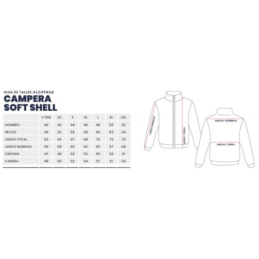 Campera Softshell Ultra Azul Alcatraz