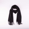 Bufanda De Abrigo Negra Lana Bifaz Lisa Viscosa - Alcatraz