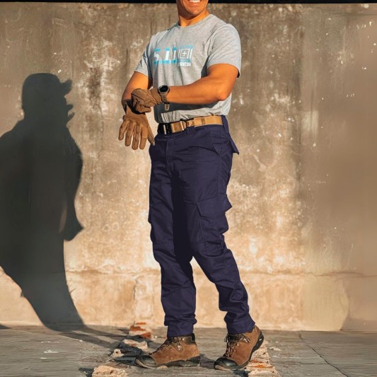 Pantalon Tactico Ultra Azul Unisex Con Abrojo...