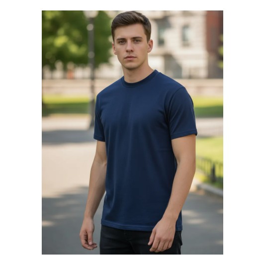 Remera manga corta azul