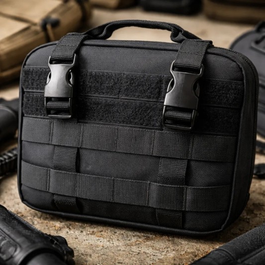 Pouch Multiuso Negro Con Sistema MOLLE
