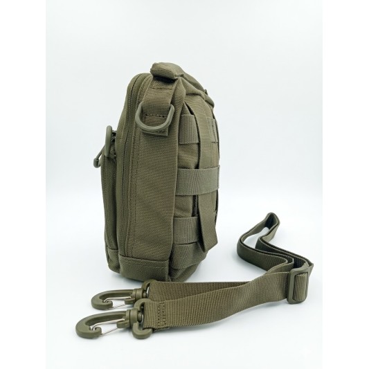 Bolso Táctico Verde MOLLE Compacto Reforzado